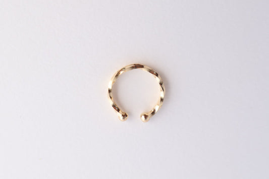 K10 twist×cut-wire Ear Cuff