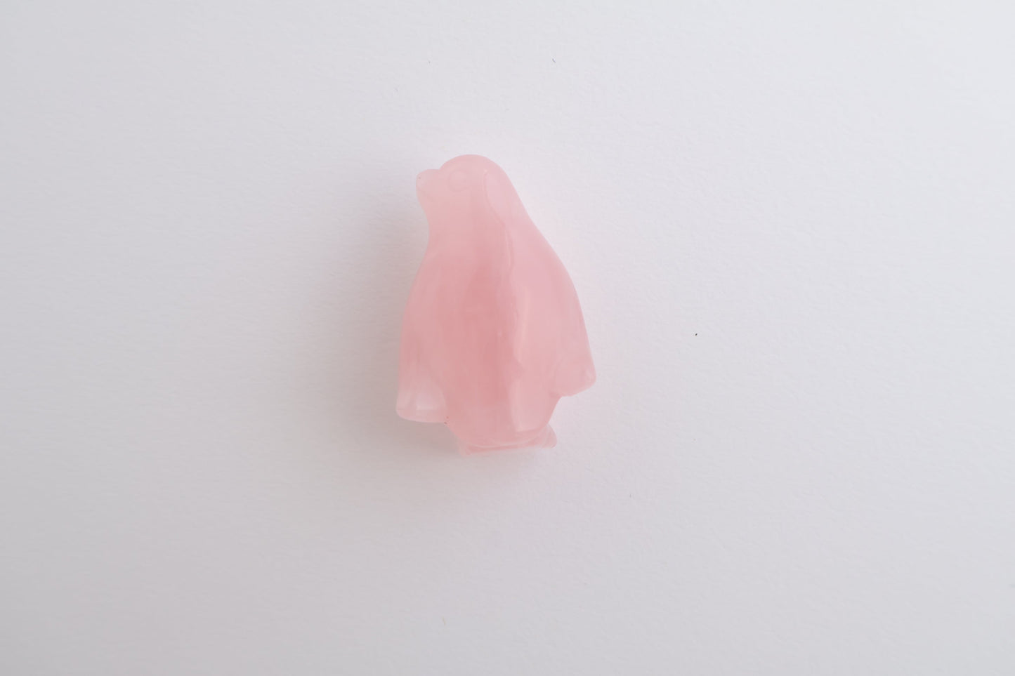 Rose Quartz Carving -Penguin
