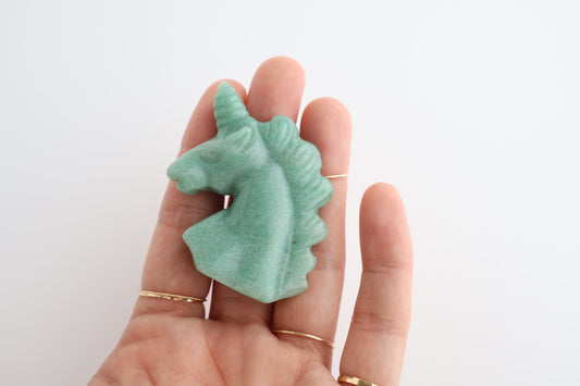 Green Aventurine Carving – Unicorn