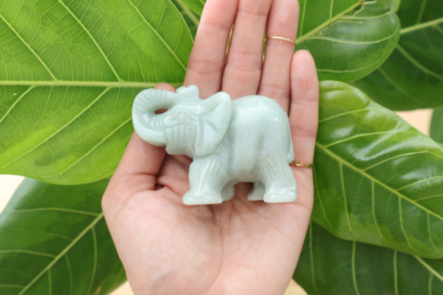 Green Aventurine Carving – Elephant