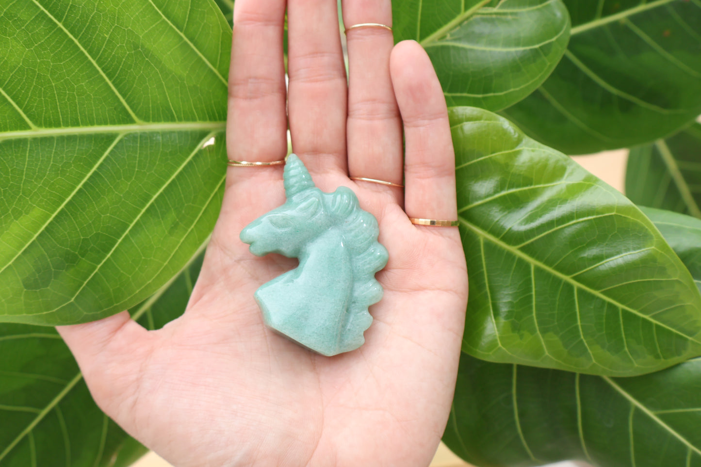 Green Aventurine Carving – Unicorn