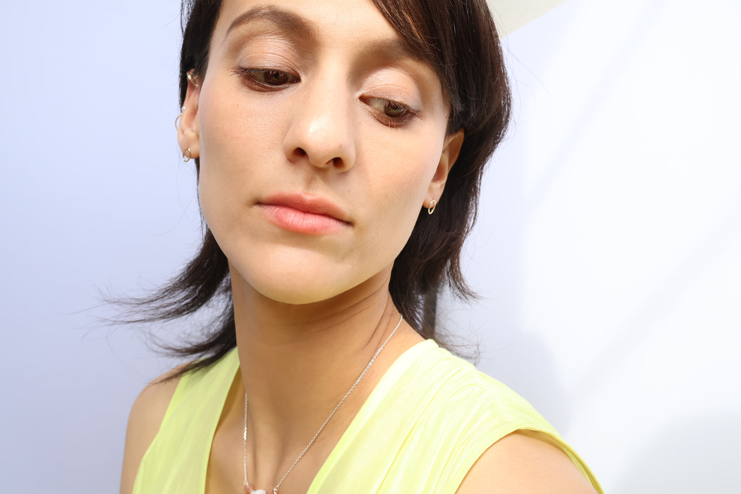 K10 Oval Hoop Earrings(pair)