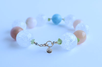 Pastel Mirage – Pink & Blue Opal & Crack Quartz [Bracelet]