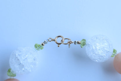 Pastel Mirage – Pink & Blue Opal & Crack Quartz [Bracelet]
