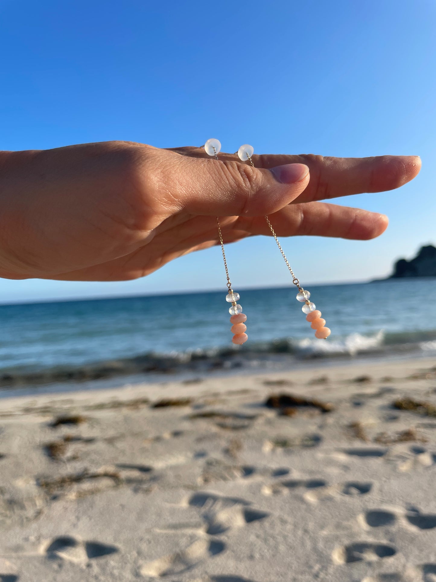 Sunset Mirage Earrings – Coral Dusk Collection