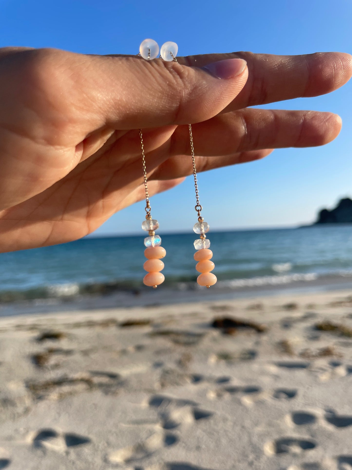 Sunset Mirage Earrings – Coral Dusk Collection