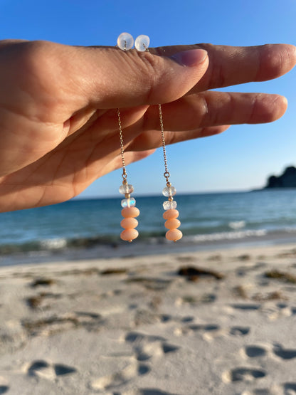 Sunset Mirage Earrings – Coral Dusk Collection