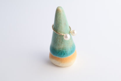 K10 pearl-accent Ear Cuff [cut wire]