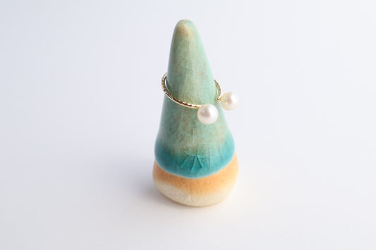 K10 pearl-accent Ear Cuff [cut wire]