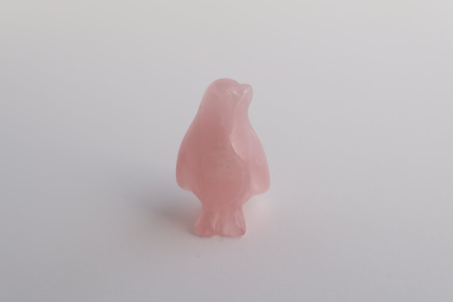 Rose Quartz Carving -Penguin