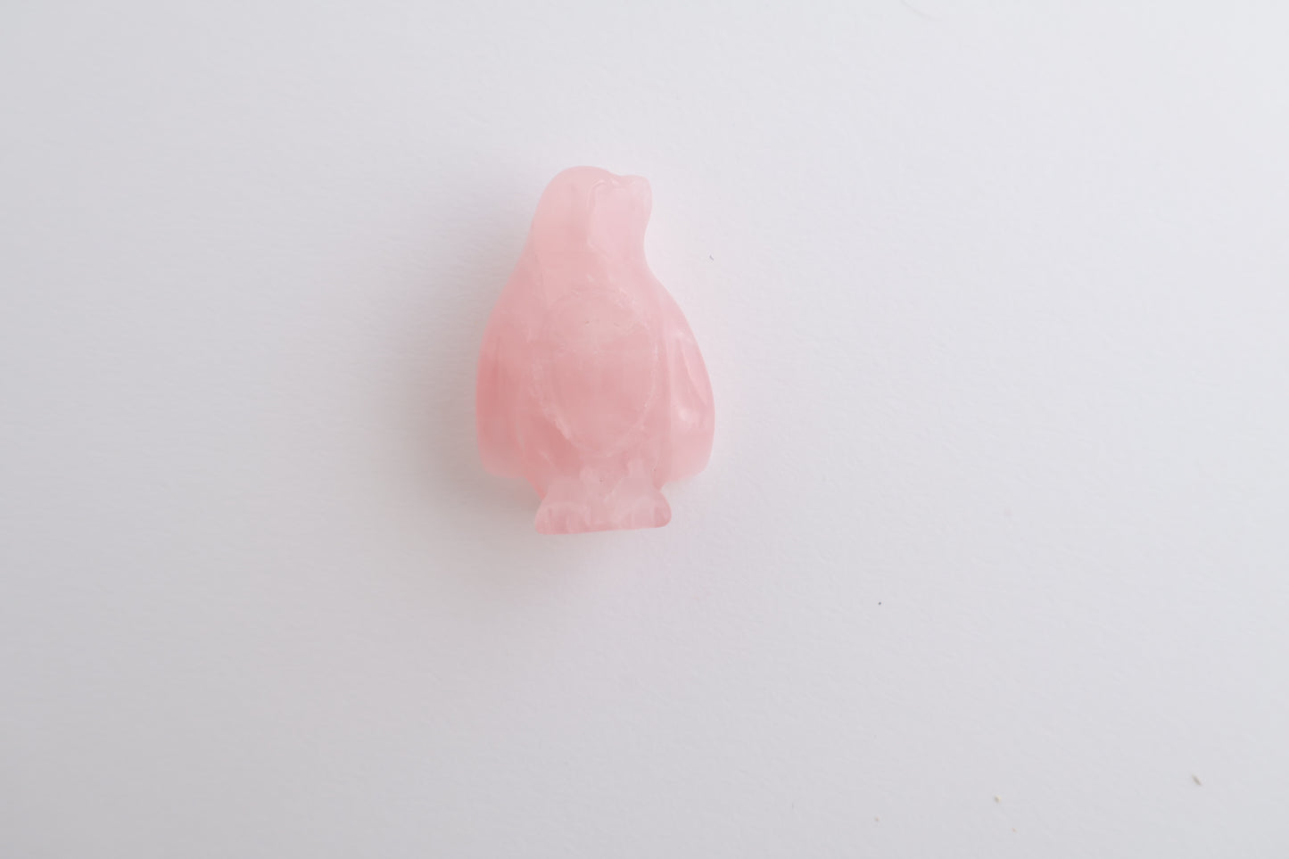 Rose Quartz Carving -Penguin