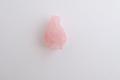 Rose Quartz Carving -Penguin