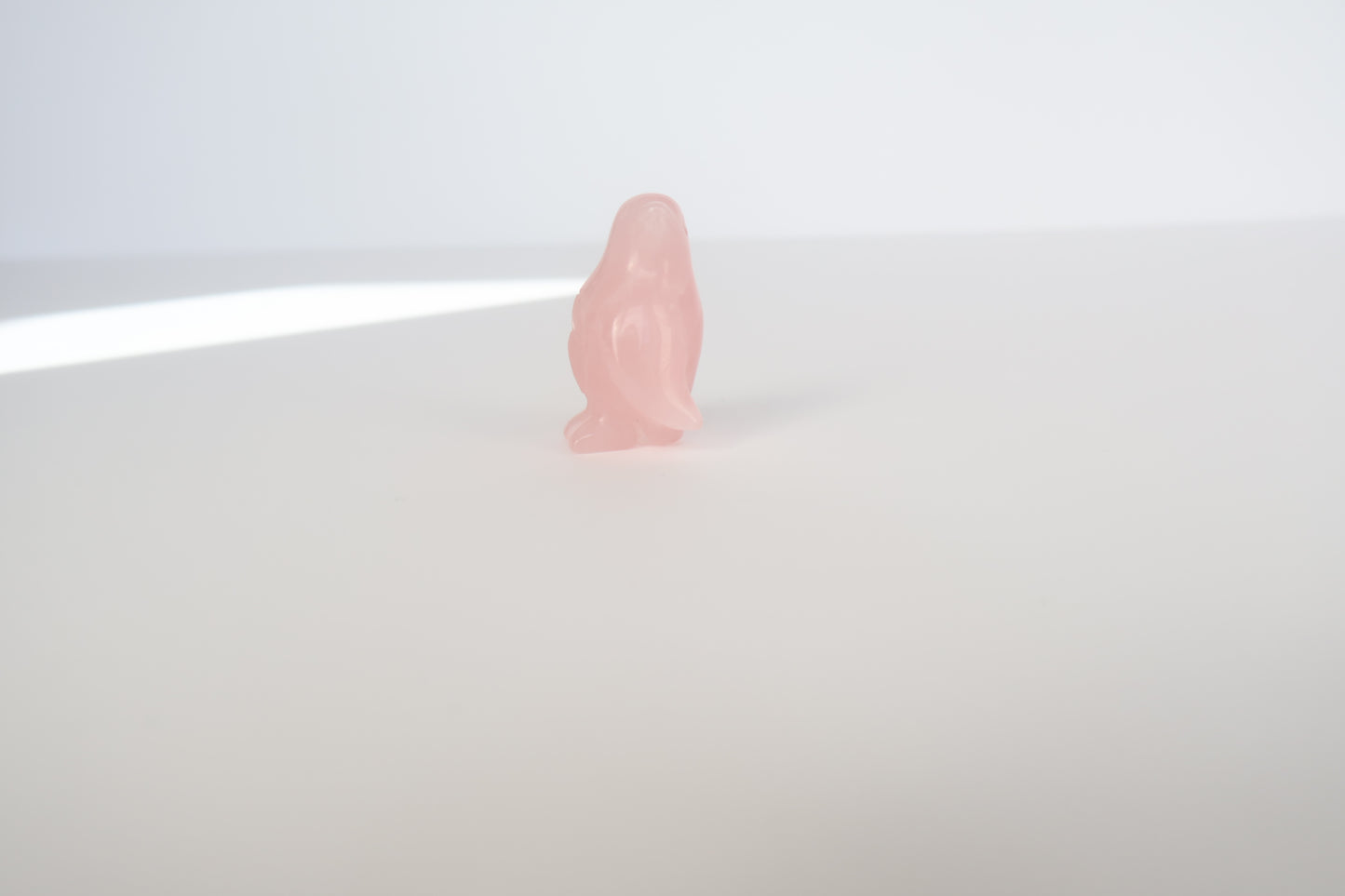 Rose Quartz Carving -Penguin