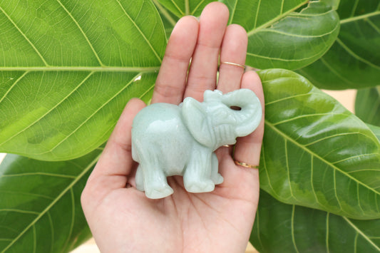 Green Aventurine Carving – Elephant