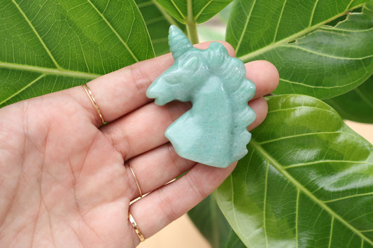 Green Aventurine Carving – Unicorn