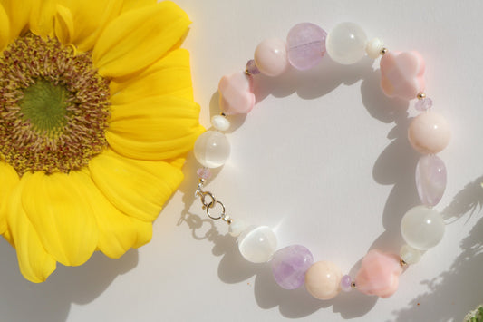 Royal Muse - Lavender Amethyst & Queen Conch [Bracelet]