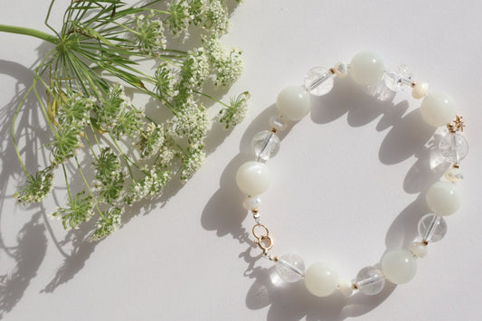 Luminous Grace - Crack Quartz & Diamond [Bracelet]
