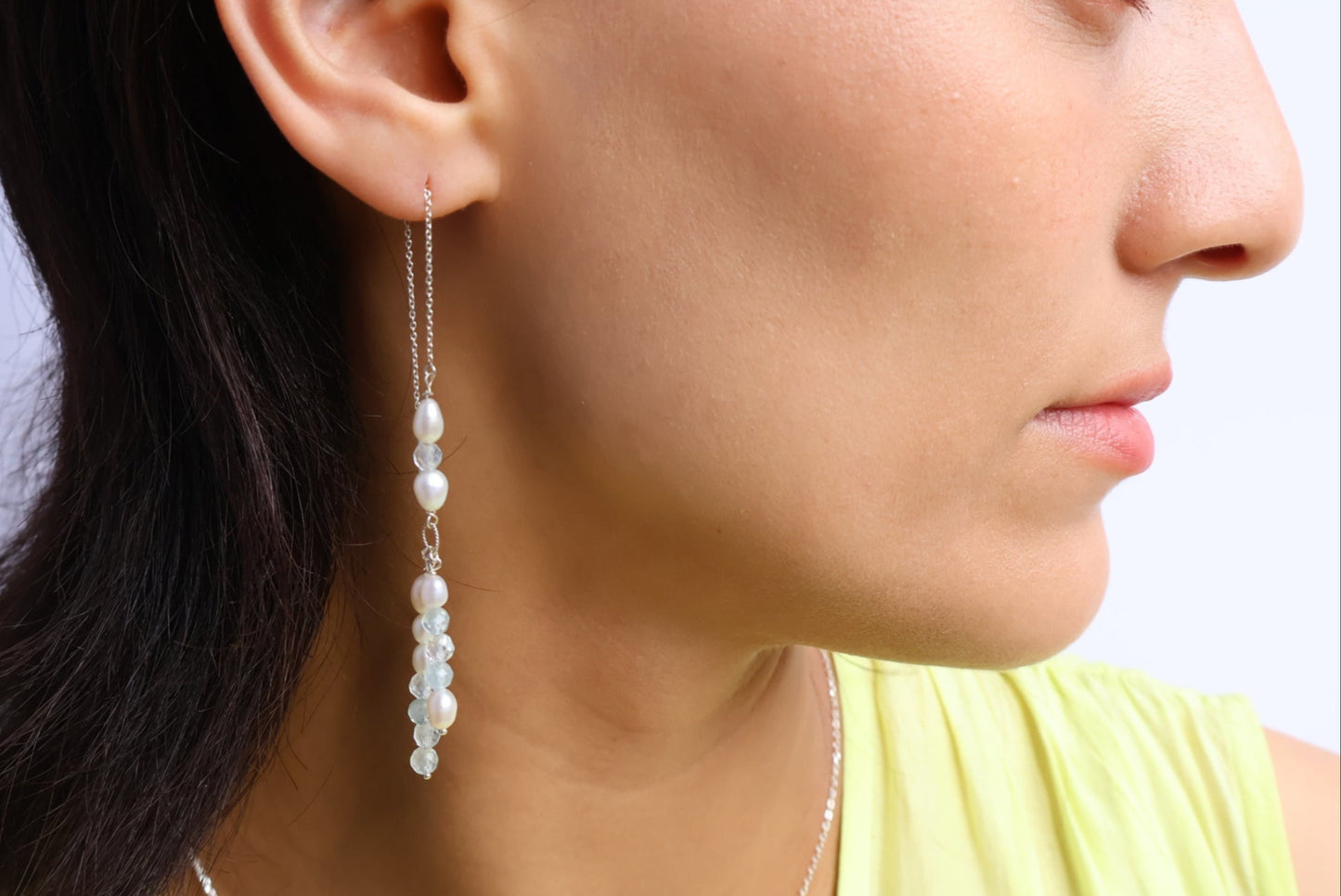 Holy Dew （聖なる雫）- Merpeople Collection [Threader Earrings］