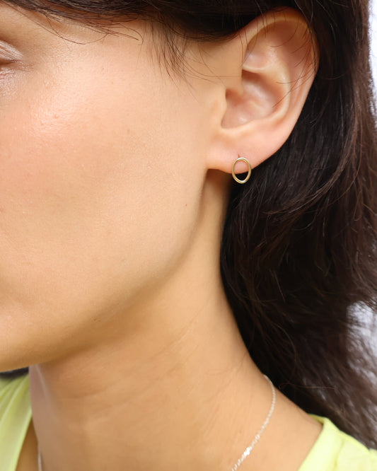 K10 Oval Hoop Earrings（pair）