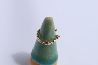 K10 twist×cut-wire Ear Cuff
