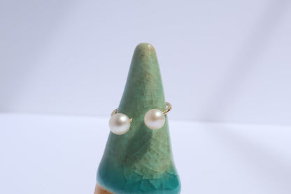 K10 pearl-accent Ear Cuff [cut wire]