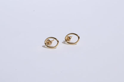 K10 Oval Hoop Earrings（pair）