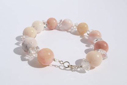 Pink Bloom – Herkimer & Pink Opal [Bracelet]
