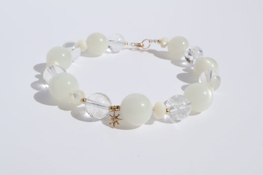 Luminous Grace - Crack Quartz & Diamond [Bracelet]