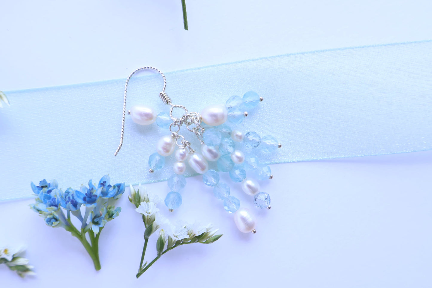Aqua Bloom (水に咲く幻想) - Merpeople Collection [Hook Earrings］