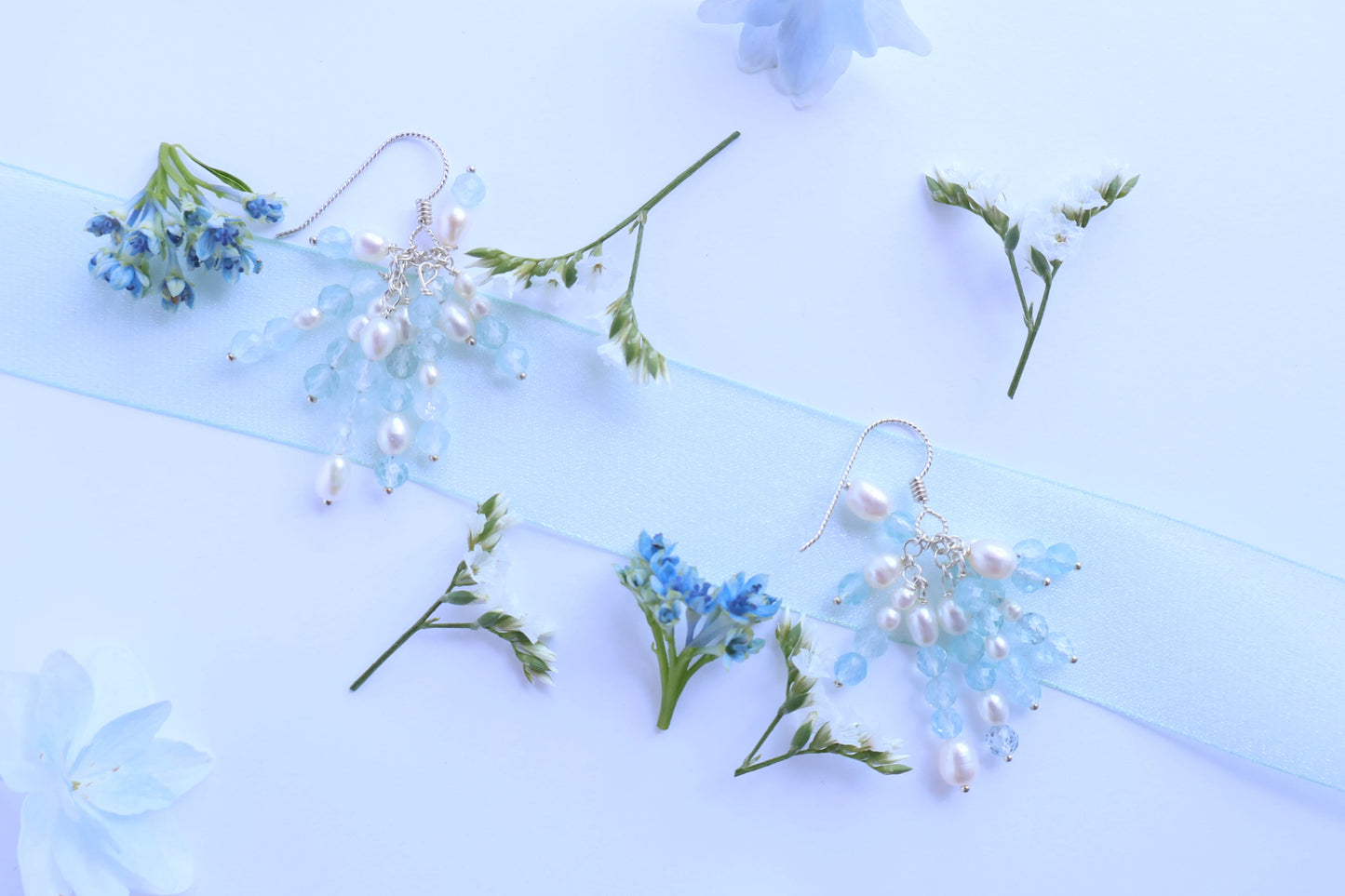 Aqua Bloom (水に咲く幻想) - Merpeople Collection [Hook Earrings］